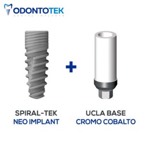 Implante dental Spiral-Tek Neo Implant + UCLA Base Cromo Cobalto